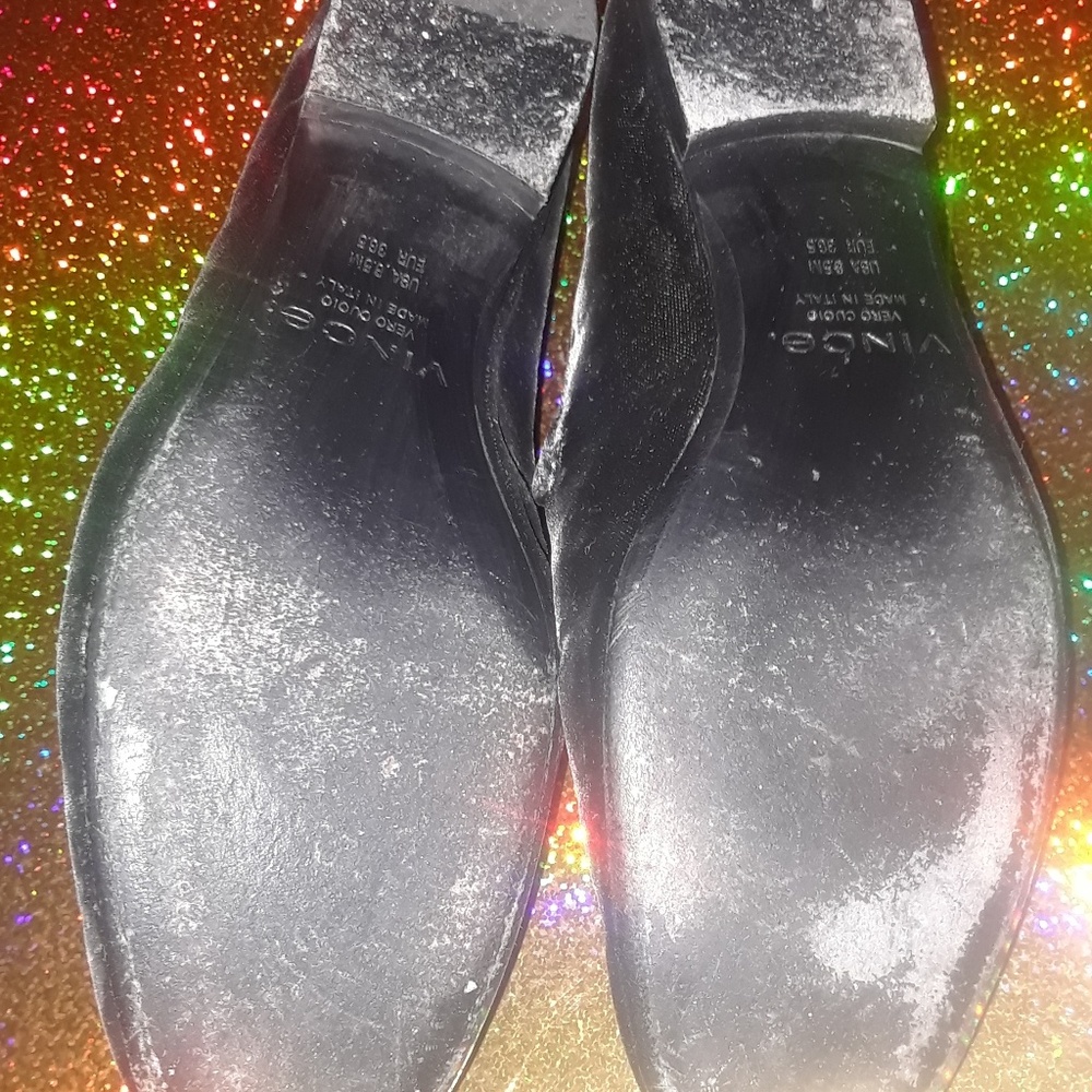 Vince Black Velvet Loafers - Picture 7 of 8